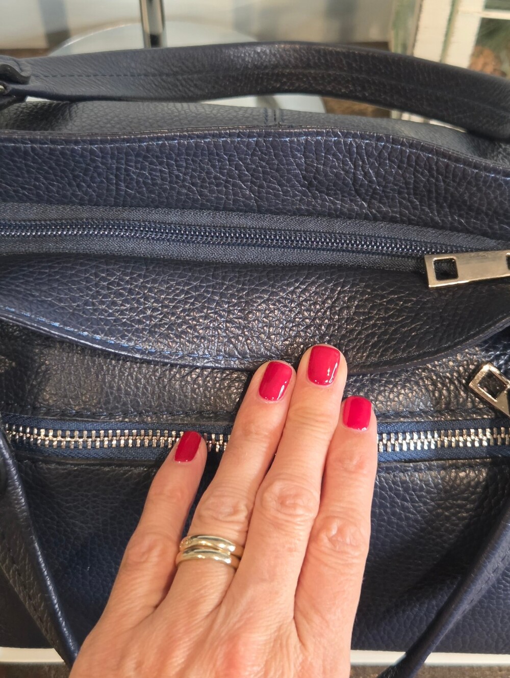 Sofia Cordoni Navy Italian Leather Bag - Picture 7 of 16
